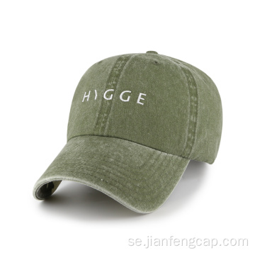 Pappahatt Pigmentfärgad tvättad hatt Anpassad logotyp